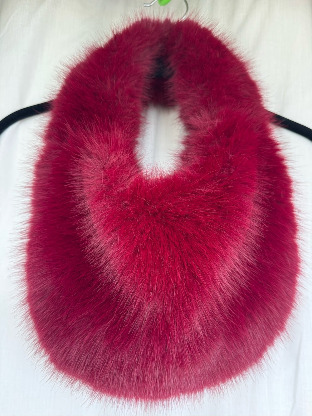 Aerie Faux Fur Shoulder Bag Burgundy Red Fluffy Crescent Hobo Winter Purse